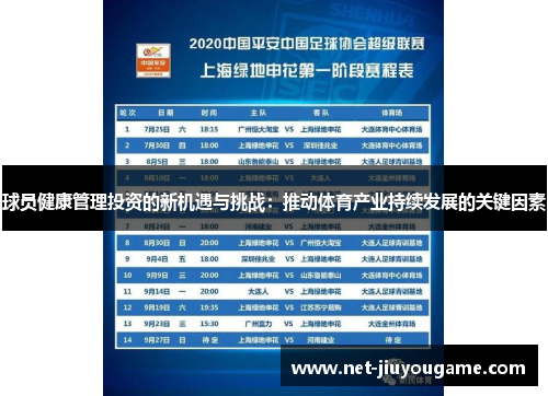 球员健康管理投资的新机遇与挑战：推动体育产业持续发展的关键因素